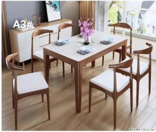 T08高级长方桌，胡桃色  1.35米带炉一桌四椅650元，现货11套。 - 江门28生活网 jm.28life.com